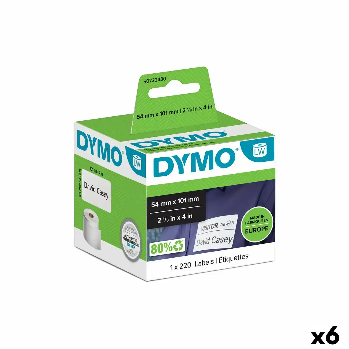 Rouleau d etiquettes dymo 99014 54 x 101 mm labelwriter tm blanc noir 6 unites _2082. DIAYTAR COTE D'IVOIRE - Là où la Qualité se Marque d'une Touche Côte d'Ivoireaise. Naviguez à travers notre boutique en ligne et choisissez des produits qui allient excellence et tradition.