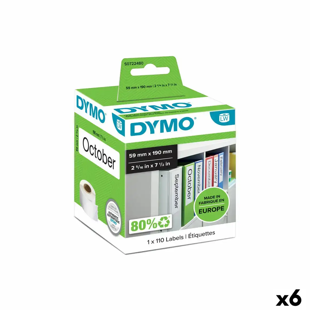 Rouleau d etiquettes dymo 99019 59 x 190 mm labelwriter tm blanc noir 6 unites _3095. DIAYTAR COTE D'IVOIRE - Votre Destination pour un Shopping Éclairé. Parcourez notre boutique en ligne pour découvrir des produits de qualité qui embelliront votre quotidien.