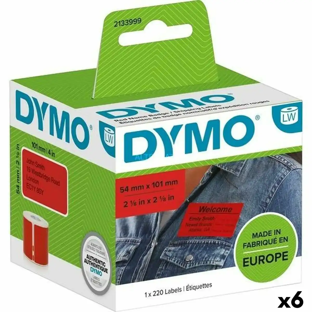 Rouleau d etiquettes dymo label writer 54 x 7 mm rouge 220 pieces 6 unites _1665. Bienvenue chez DIAYTAR COTE D'IVOIRE - Où Choisir est un Voyage. Plongez dans notre plateforme en ligne pour trouver des produits qui ajoutent de la couleur et de la texture à votre quotidien.