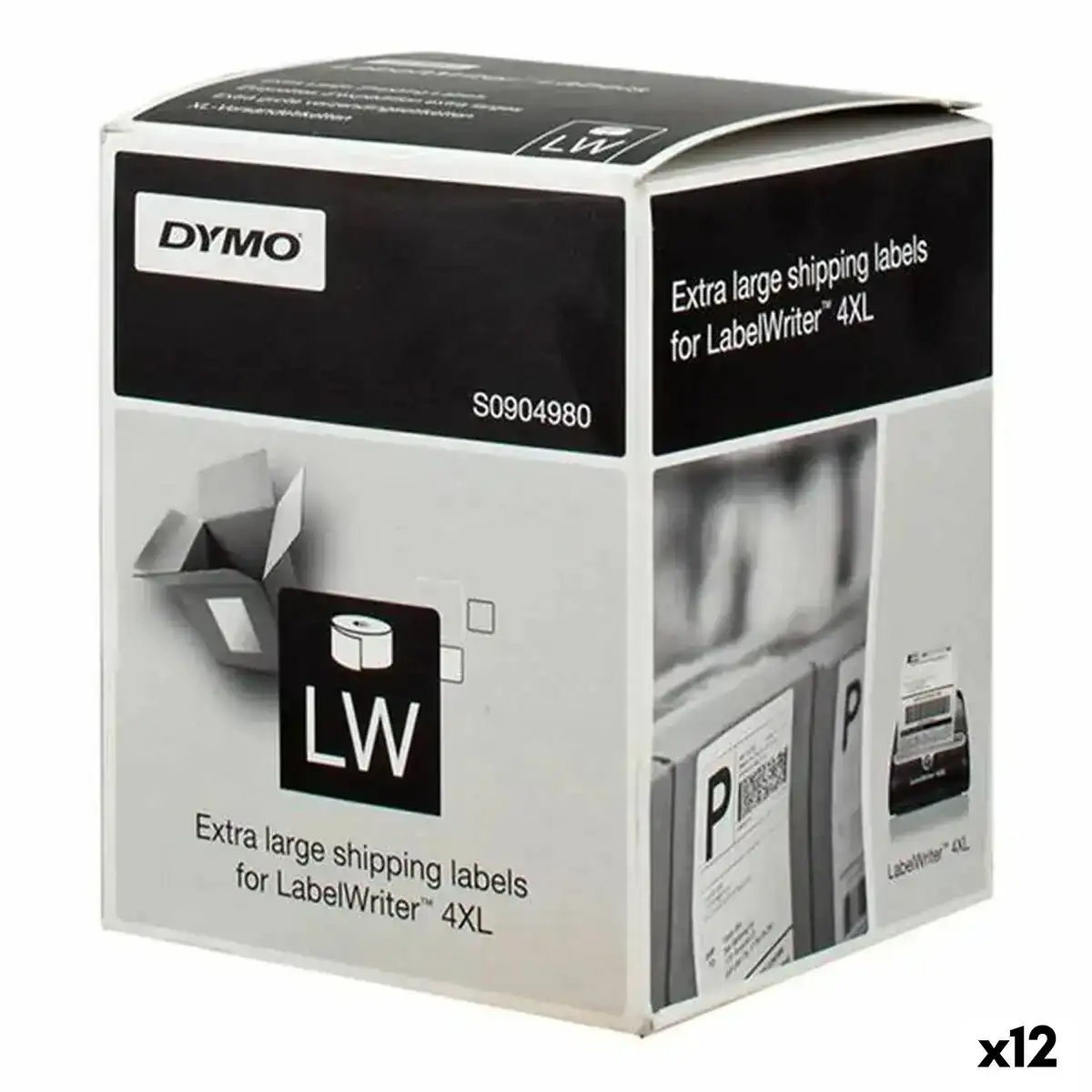 Rouleau d etiquettes dymo lw 4xl noir blanc 104 x 159 mm 12 unites _3275. DIAYTAR COTE D'IVOIRE - L'Art de Choisir, l'Art de Vivre. Parcourez notre boutique en ligne et choisissez parmi des produits de qualité qui ajoutent de l'élégance à votre quotidien.
