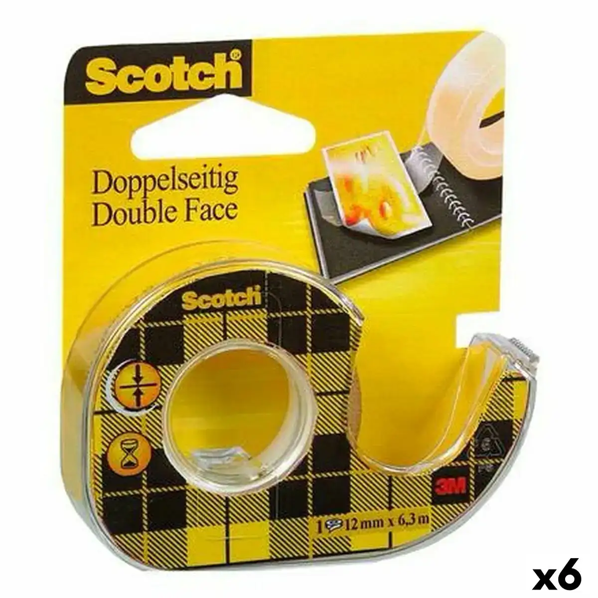 Ruban adhesif double face scotch 12 mm x 6 m 6 unites _4096. DIAYTAR COTE D'IVOIRE - Où la Qualité et la Diversité Fusionnent. Explorez notre boutique en ligne pour découvrir une gamme variée de produits qui incarnent l'excellence et l'authenticité.