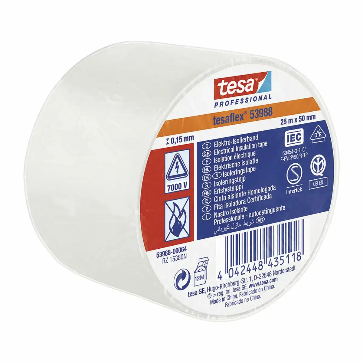 Ruban isolant tesa tesaflex 53988 homologue blanc pvc 25 m x 50 mm _4532. DIAYTAR COTE D'IVOIRE - Où Choisir est un Plaisir Responsable. Parcourez notre catalogue et choisissez des produits qui incarnent notre engagement envers des pratiques durables et éthiques.