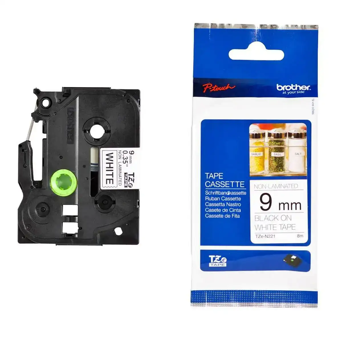 Ruban lamine pour etiqueteuses brother tze n221 blanc noir_7731. DIAYTAR COTE D'IVOIRE - Où la Tradition Renouvelée Rencontre l'Innovation. Explorez notre gamme de produits qui fusionnent l'héritage culturel avec les besoins contemporains.