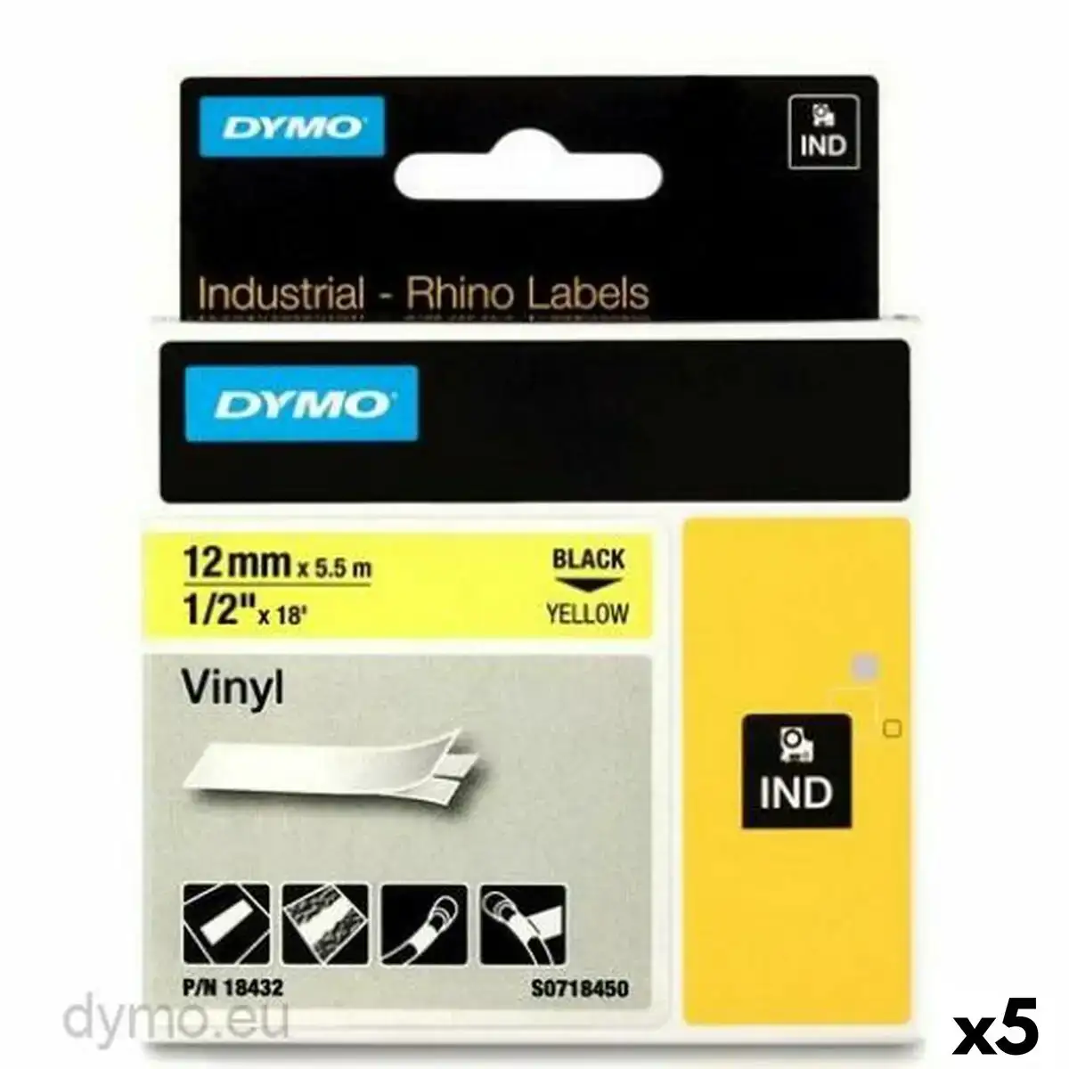 Ruban lamine pour etiqueteuses rhino dymo id1 12 12 x 5 5 mm noir jaune autocollants 5 unites _2917. Bienvenue chez DIAYTAR COTE D'IVOIRE - Où l'Authenticité Rencontre l'Accessibilité. Explorez notre sélection abordable et découvrez des articles qui incarnent l'essence du Côte d'Ivoire.