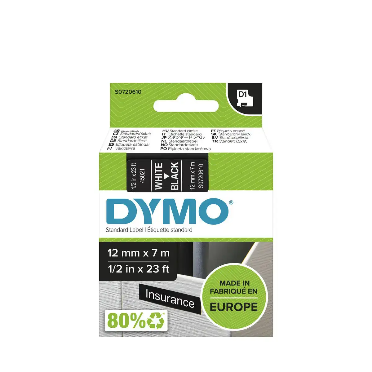 Ruban stratifie dymo s0720610 noir blanc noir blanc_2229. DIAYTAR COTE D'IVOIRE - Où Chaque Achat Raconte une Histoire. Explorez notre boutique en ligne et créez votre propre narration à travers notre diversité de produits, chacun portant une signification unique.