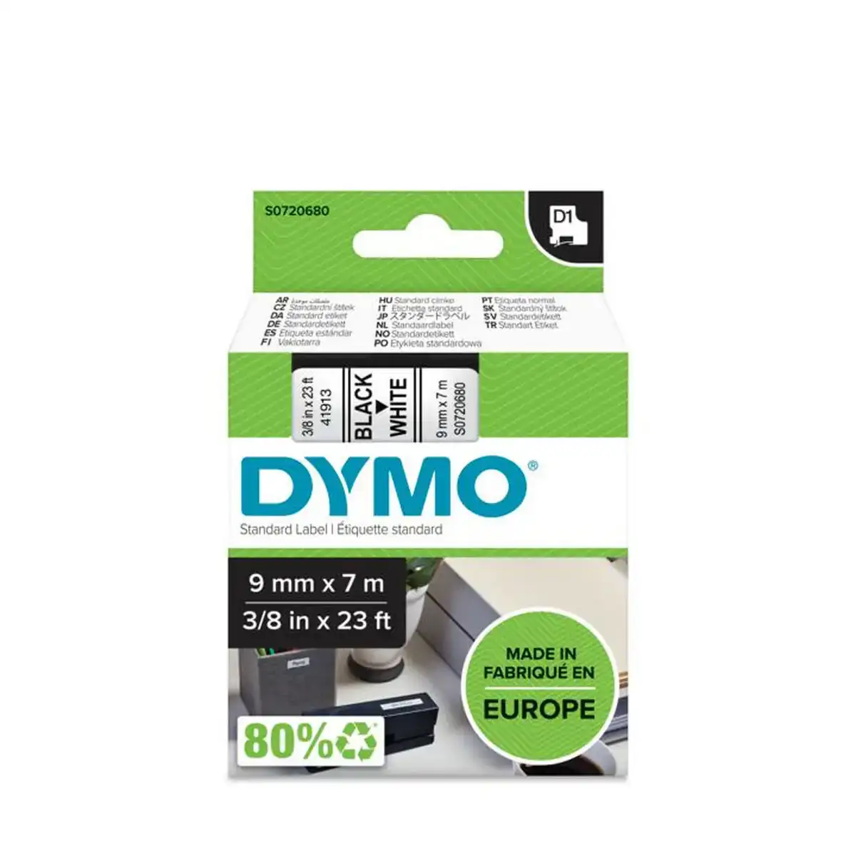 Ruban stratifie dymo s0720680 noir noir blanc_4736. DIAYTAR COTE D'IVOIRE - Où Chaque Achat Raconte une Histoire. Parcourez notre boutique en ligne pour trouver des articles qui évoquent le savoir-faire et la tradition du Côte d'Ivoire.