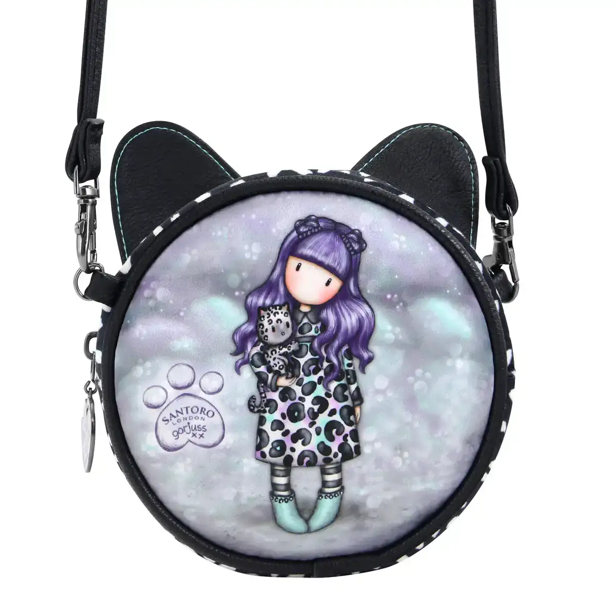Sac a bandouliere gorjuss smitten kitten noir blanc 13 5 x 5 5 x 13 5 cm _1889. DIAYTAR COTE D'IVOIRE - Votre Paradis Shopping au Cœur du Côte d'Ivoire. Explorez notre boutique en ligne et découvrez des produits conçus pour enchanter chaque aspect de votre vie.