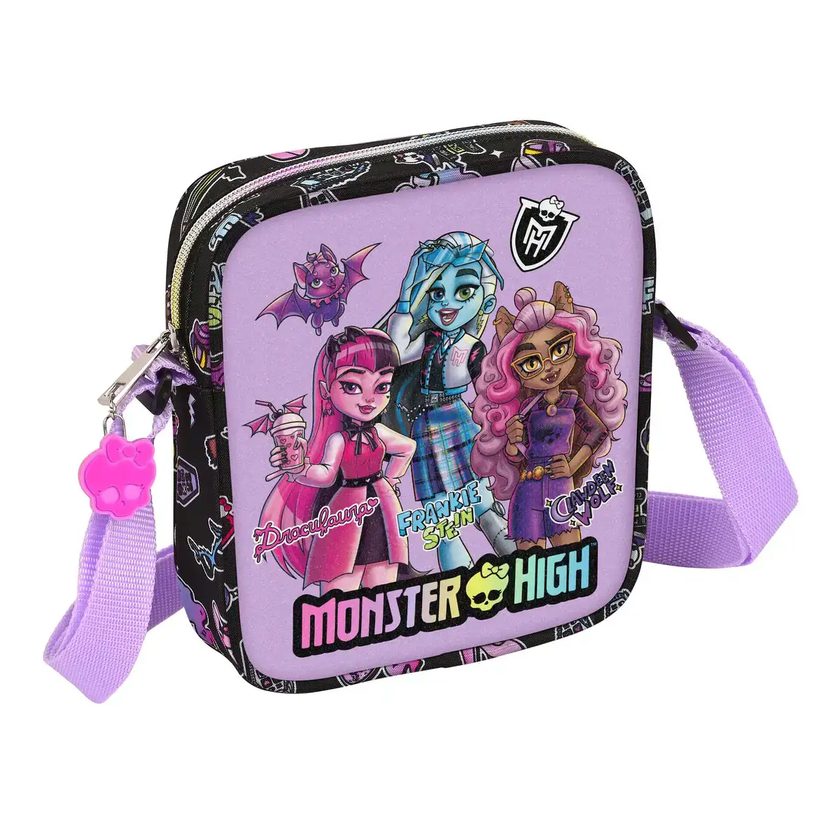 Sac a bandouliere monster high creep noir 16 x 18 x 4 cm_2498. DIAYTAR COTE D'IVOIRE - Votre Passage vers l'Éclat et la Beauté. Explorez notre boutique en ligne et trouvez des produits qui subliment votre apparence et votre espace.