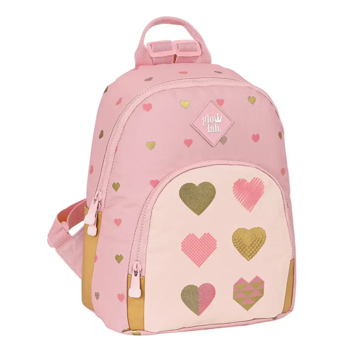 Sac a dos casual glow lab hearts rose 25 x 30 x 13 cm_8142. DIAYTAR COTE D'IVOIRE - Votre Passage vers le Chic et l'Élégance. Naviguez à travers notre boutique en ligne pour trouver des produits qui ajoutent une touche sophistiquée à votre style.