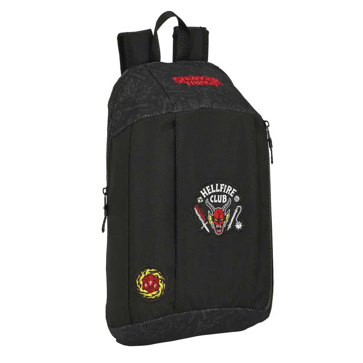 Sac a dos de randonnee stranger things noir 22 x 39 x 10 cm_3651. DIAYTAR COTE D'IVOIRE - Où Choisir Devient un Acte de Découverte. Découvrez notre gamme et choisissez des produits qui éveillent votre curiosité et élargissent vos horizons.