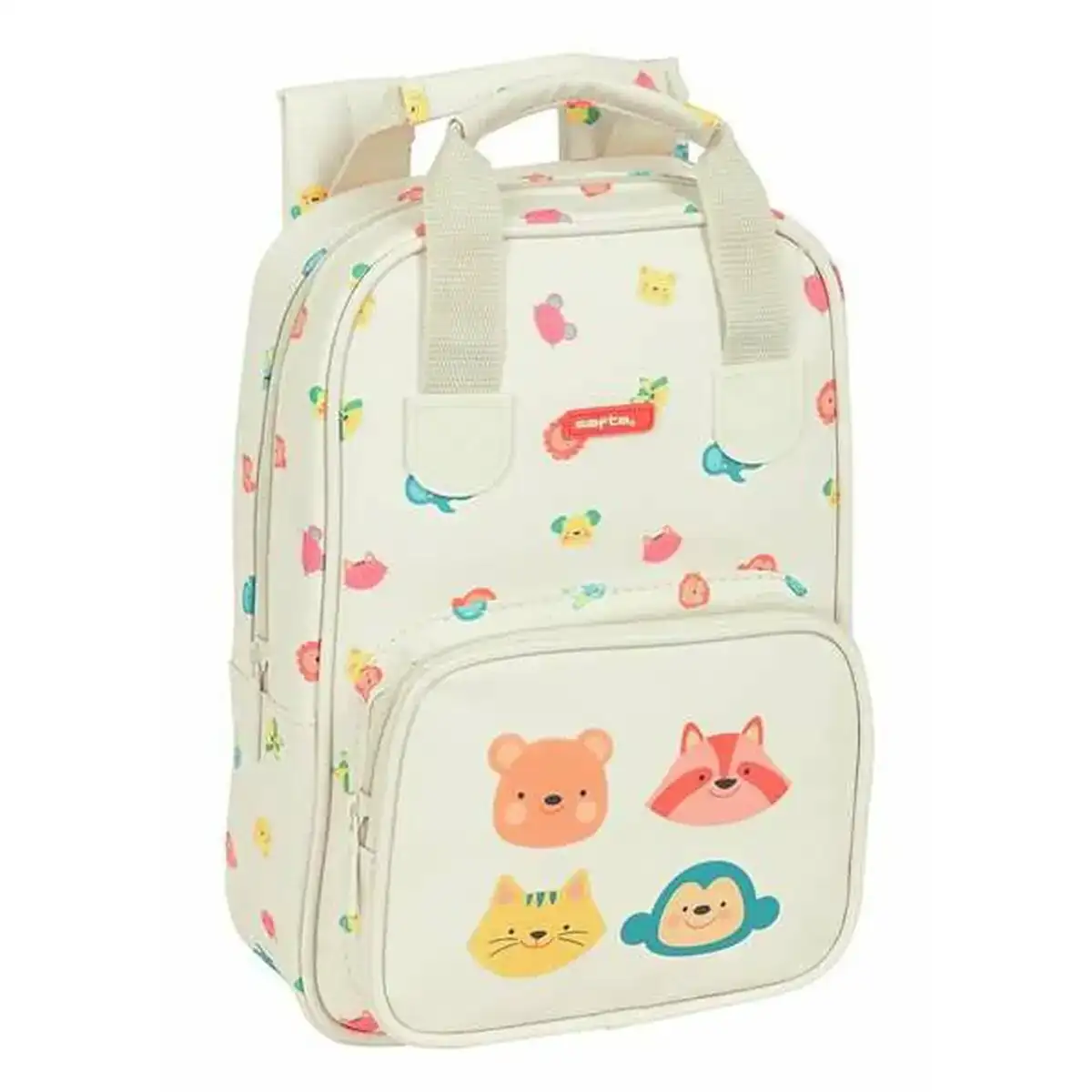 Sac a dos enfant safta cabecitas creme 20 x 28 x 8 cm_6624. DIAYTAR COTE D'IVOIRE - Votre Passage vers l'Éclat et la Beauté. Explorez notre boutique en ligne et trouvez des produits qui subliment votre apparence et votre espace.