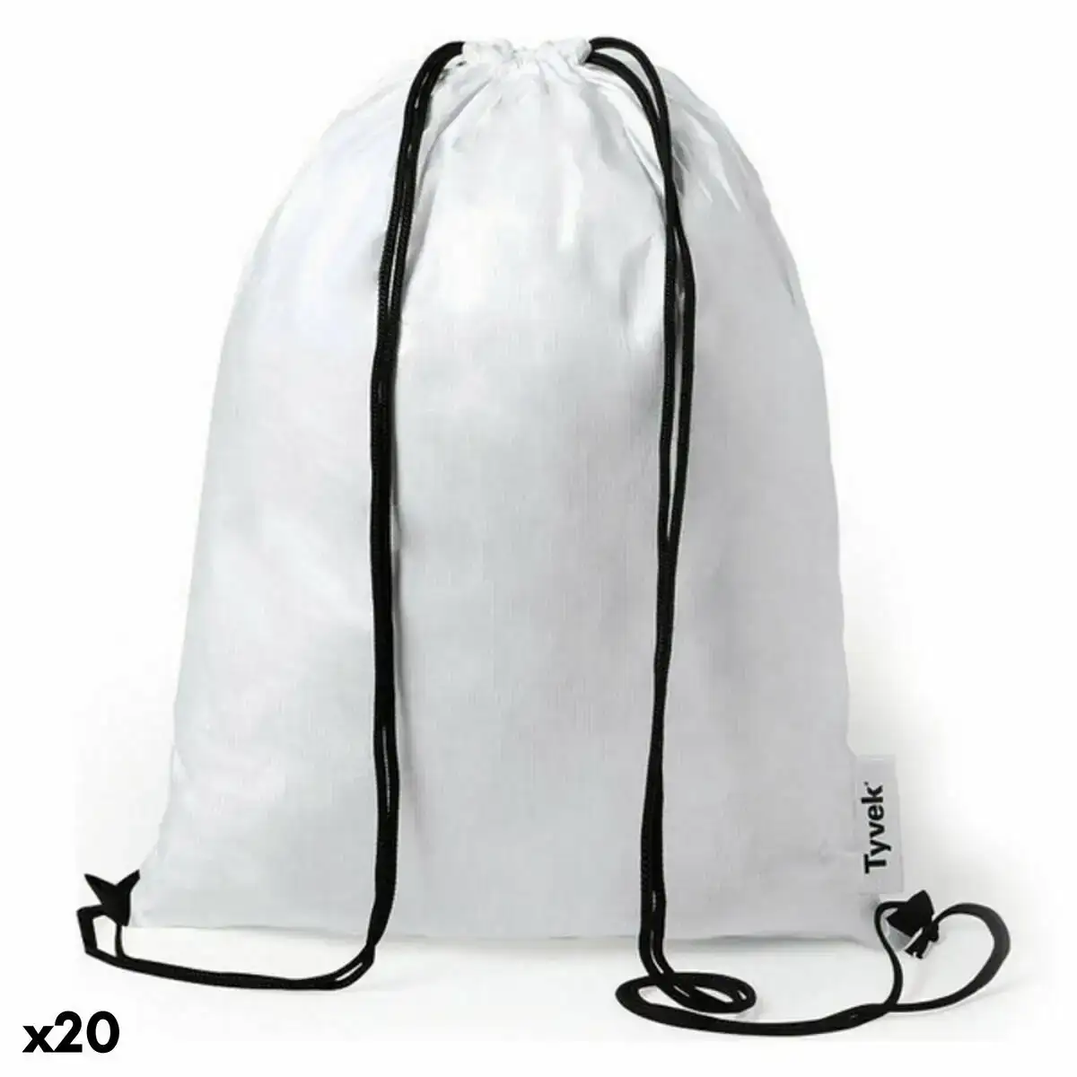 Sac a dos pliable avec cordes 146429 blanc 20 unites _8479. DIAYTAR COTE D'IVOIRE - Où la Qualité est Notre Engagement. Explorez notre boutique en ligne pour découvrir des produits conçus pour vous apporter satisfaction et plaisir.