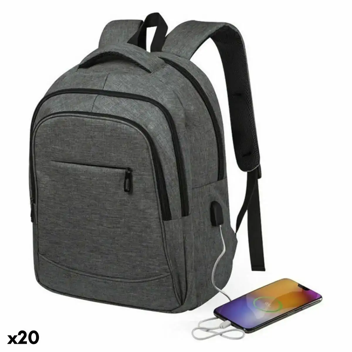 Sac a dos pour portable et tablette avec sortie usb 146455 gris 20 unites _6954. DIAYTAR COTE D'IVOIRE - Votre Compagnon Shopping, Votre Style Unique. Explorez notre boutique en ligne pour dénicher des trésors qui expriment qui vous êtes, de la mode à la maison.