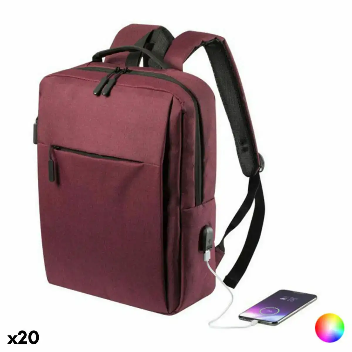 Sac a dos pour portable et tablette avec sortie usb vuduknives 146473 polyester 600d 20 unites _7108. DIAYTAR COTE D'IVOIRE - L'Art du Shopping Éclairé. Naviguez à travers notre plateforme intuitive et découvrez une variété d'articles soigneusement sélectionnés pour répondre à vos besoins et à vos envies.