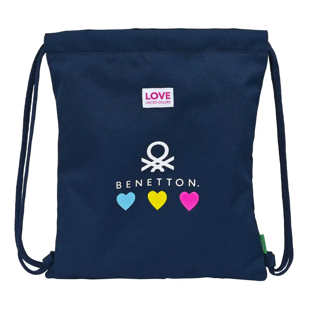 Sac a dos serre par des ficelles benetton love blue marine 35 x 40 x 1 cm _7274. Bienvenue sur DIAYTAR COTE D'IVOIRE - Où Chaque Article a son Histoire. Découvrez notre sélection méticuleuse de produits qui racontent l'authenticité et la beauté du Côte d'Ivoire.