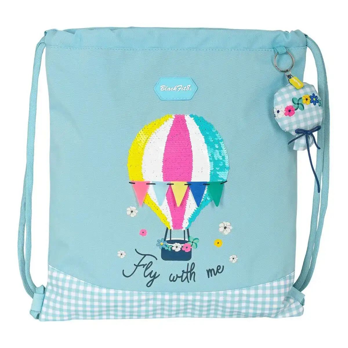 Sac a dos serre par des ficelles blackfit8 fly with me blanc bleu ciel 35 x 40 x 1 cm _6893. Bienvenue chez DIAYTAR COTE D'IVOIRE - Où Choisir est une Invitation au Voyage. Explorez notre boutique en ligne et découvrez des produits qui vous transportent dans l'univers du Côte d'Ivoire.