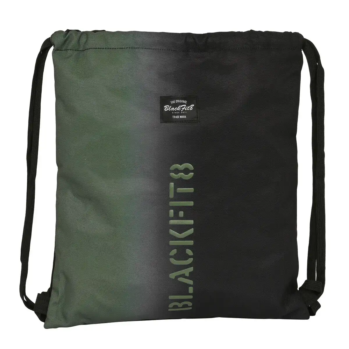Sac a dos serre par des ficelles blackfit8 gradient noir vert militaire 35 x 40 x 1 cm _8740. DIAYTAR COTE D'IVOIRE - Là où Chaque Produit a son Propre Éclat. Explorez notre boutique en ligne et trouvez des articles qui ajoutent de la brillance à votre quotidien.