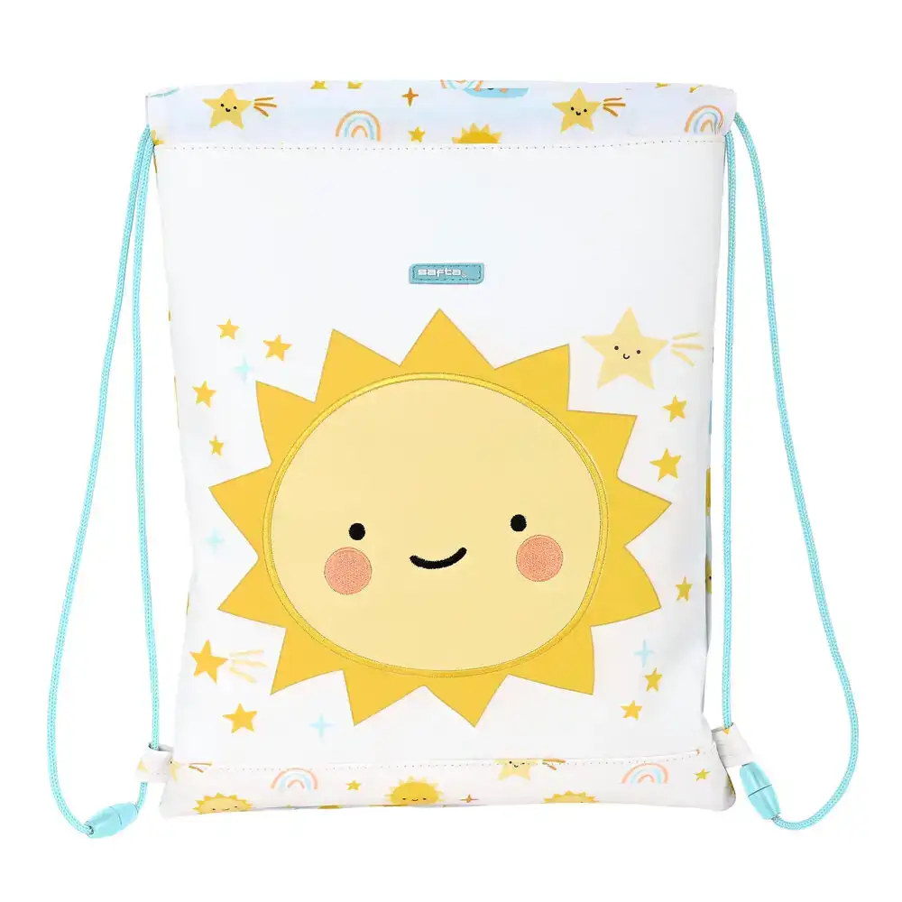 Sac a dos serre par des ficelles safta solete blanc jaune 26 x 34 x 1 cm _8629. DIAYTAR COTE D'IVOIRE - Votre Passage vers l'Exceptionnel. Explorez notre boutique en ligne, où chaque produit est choisi avec soin pour offrir une expérience de shopping inoubliable.