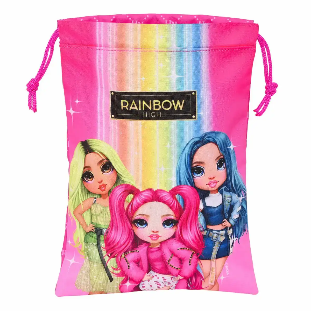 Sac a gouter rainbow high sac fuchsia 20 x 25 cm _1407. DIAYTAR COTE D'IVOIRE - Votre Pass vers la Découverte. Explorez notre boutique en ligne et plongez dans un voyage à travers des produits authentiques et contemporains, tous réunis sous un même toit.