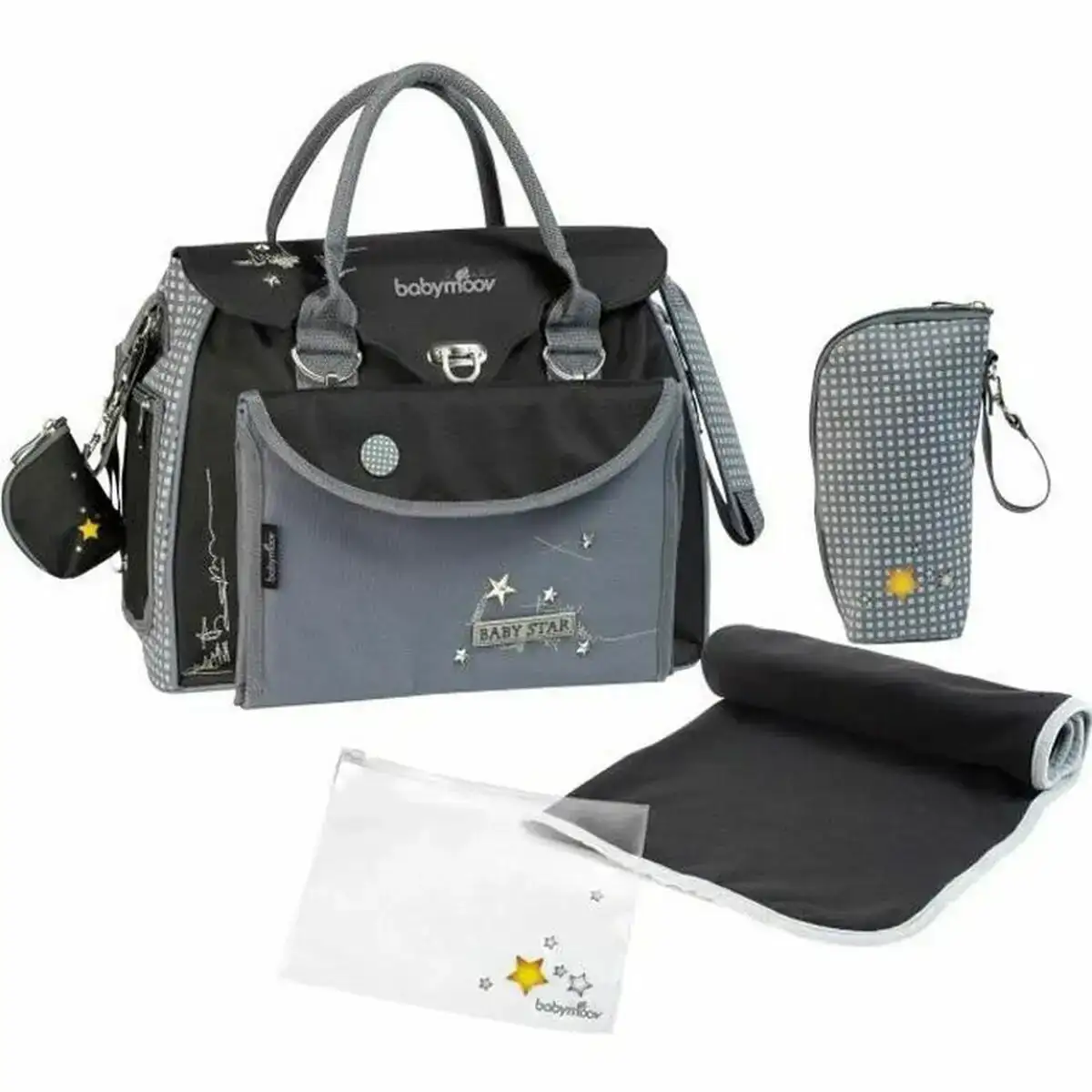 Sac a langer babymoov a043511 gris multicouleur_4877. DIAYTAR COTE D'IVOIRE - Votre Escale Shopping incontournable. Explorez notre boutique en ligne et dénichez des trésors qui reflètent la richesse culturelle et la modernité du Côte d'Ivoire.