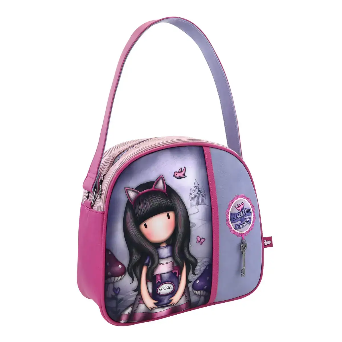 Sac a main gorjuss cheshire cat violet 30 x 28 5 x 11 5 cm _2133. DIAYTAR COTE D'IVOIRE - Où Chaque Détail Fait la Différence. Parcourez notre sélection soignée et choisissez des articles qui rehaussent votre quotidien, du fonctionnel à l'esthétique.