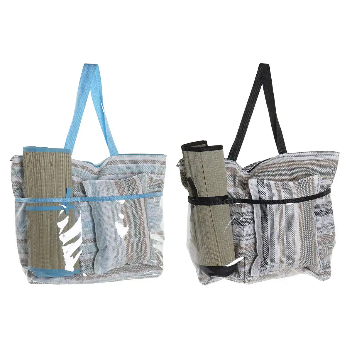 Sac de plage dkd home decor 44 x 23 x 62 cm toile gris bleu marron vert pvc 2 unites _2467. DIAYTAR COTE D'IVOIRE - Votre Plateforme Shopping, Votre Choix Éclairé. Explorez nos offres et choisissez des articles de qualité qui reflètent votre style et vos valeurs.
