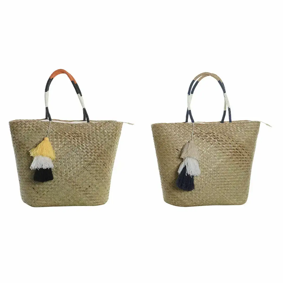 Sac de plage dkd home decor 49 x 18 x 37 cm naturel orange blue marine 2 unites _5707. Entrez dans l'Univers de DIAYTAR COTE D'IVOIRE - Où l'Élégance Rencontre la Tradition. Explorez notre gamme variée et trouvez des articles qui ajoutent une touche de sophistication à votre vie.