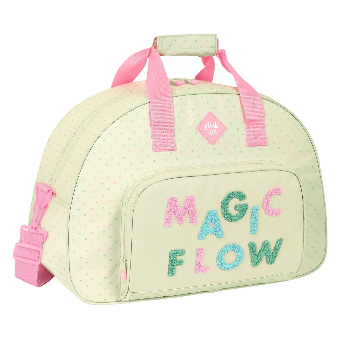 Sac de sport glow lab magic flow beige 48 x 33 x 21 cm _7254. DIAYTAR COTE D'IVOIRE - L'Art de Choisir, l'Art de Vivre. Explorez notre univers de produits soigneusement sélectionnés pour vous offrir une expérience shopping riche et gratifiante.