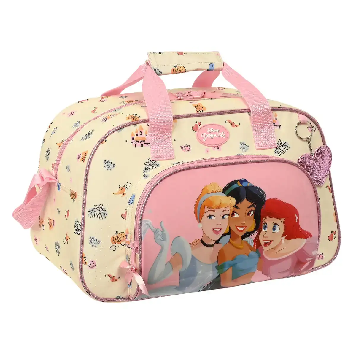 Sac de sport princesses disney magical beige rose 40 x 24 x 23 cm _2329. Bienvenue chez DIAYTAR COTE D'IVOIRE - Où Chaque Objet a sa Propre Histoire. Découvrez notre sélection soigneusement choisie et choisissez des produits qui racontent le patrimoine sénégalais.
