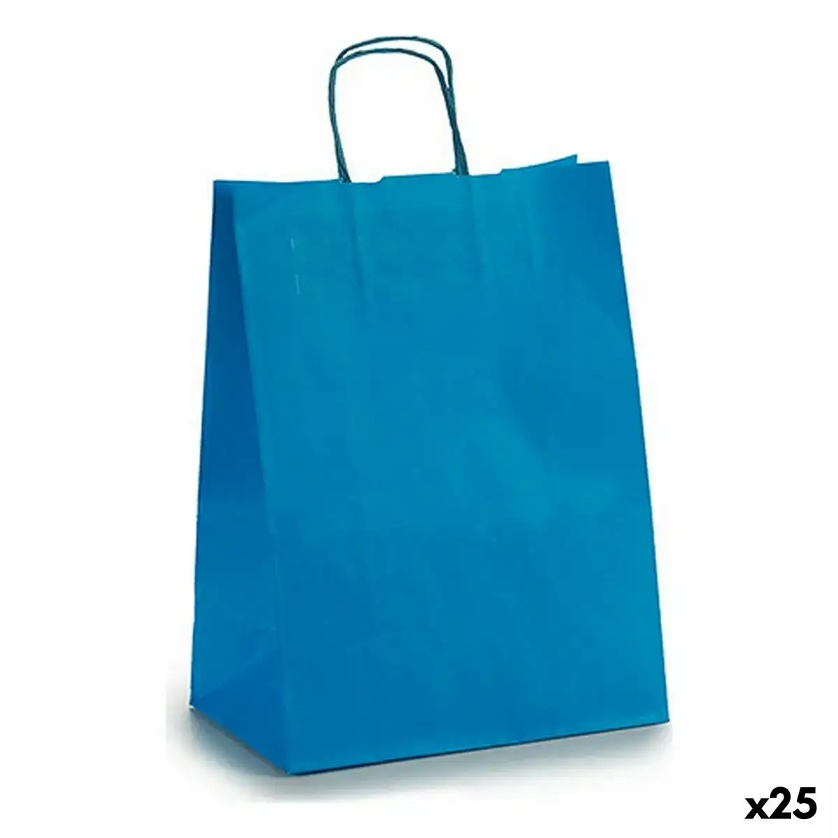 Sac en papier 24 x 12 x 40 cm bleu 25 unites _7940. DIAYTAR COTE D'IVOIRE - Là où Chaque Produit a son Histoire. Découvrez notre gamme de produits, chacun portant en lui le récit de l'artisanat et de la passion, pour vous offrir une expérience de shopping authentique.