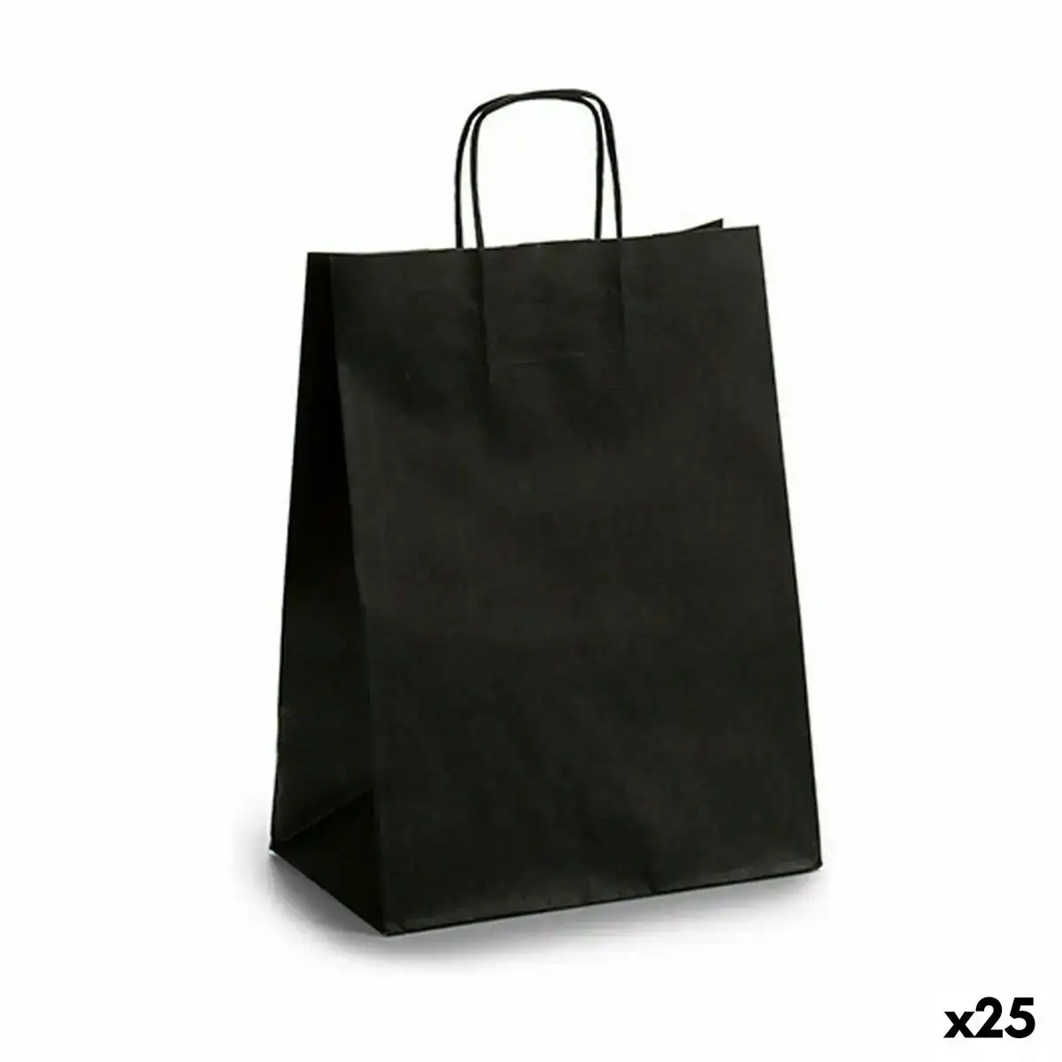 Sac en papier 24 x 12 x 40 cm noir 25 unites _2833. DIAYTAR COTE D'IVOIRE - Où Chaque Sélection est une Victoire. Découvrez notre boutique en ligne et trouvez des articles qui vous rendent la vie plus belle, un choix à la fois.