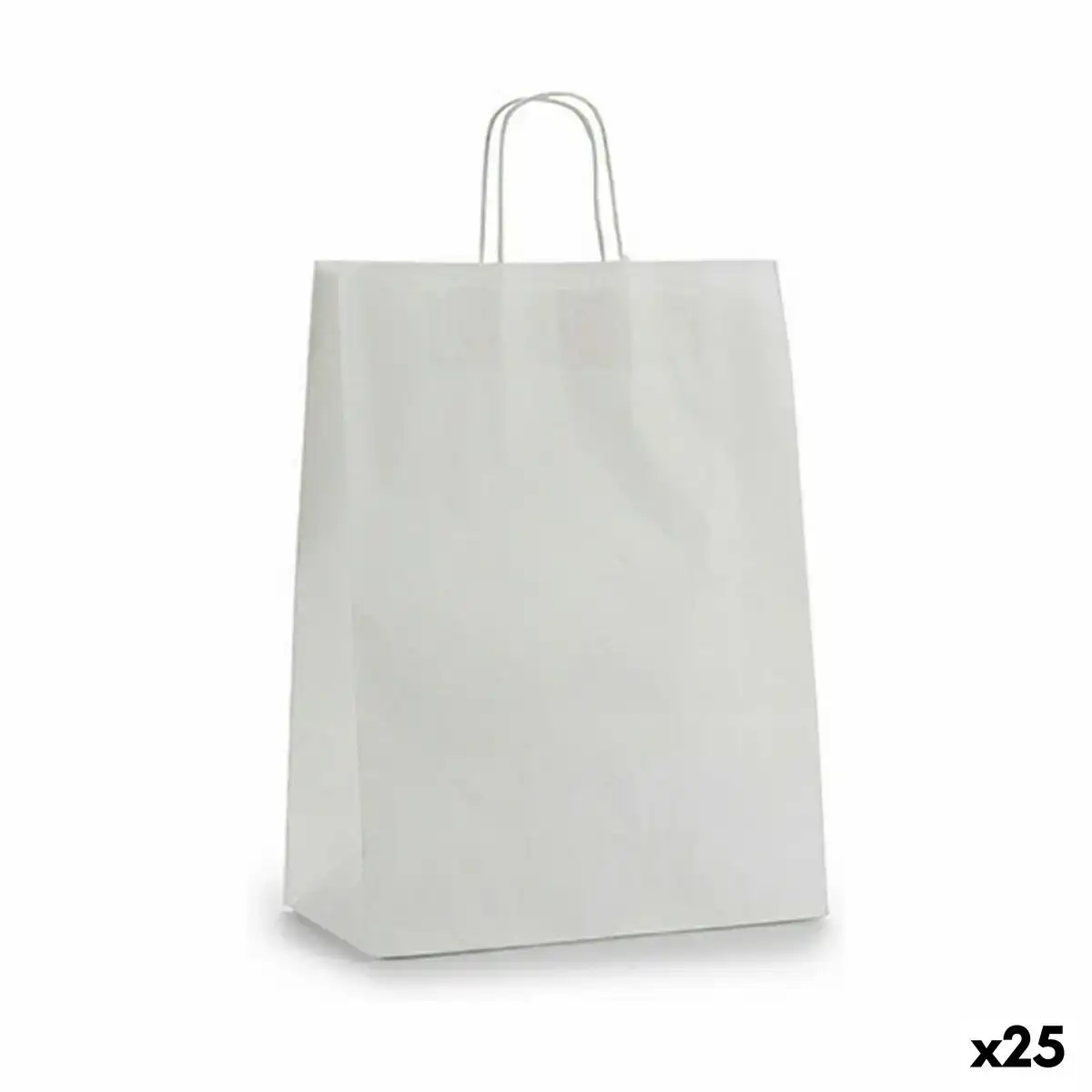 Sac en papier blanc 32 x 12 x 50 cm 25 unites _5609. DIAYTAR COTE D'IVOIRE - Votre Source d'Inspiration Shopping. Parcourez nos rayons et trouvez des articles qui vous inspirent, que ce soit pour votre style, votre maison ou votre vie quotidienne.