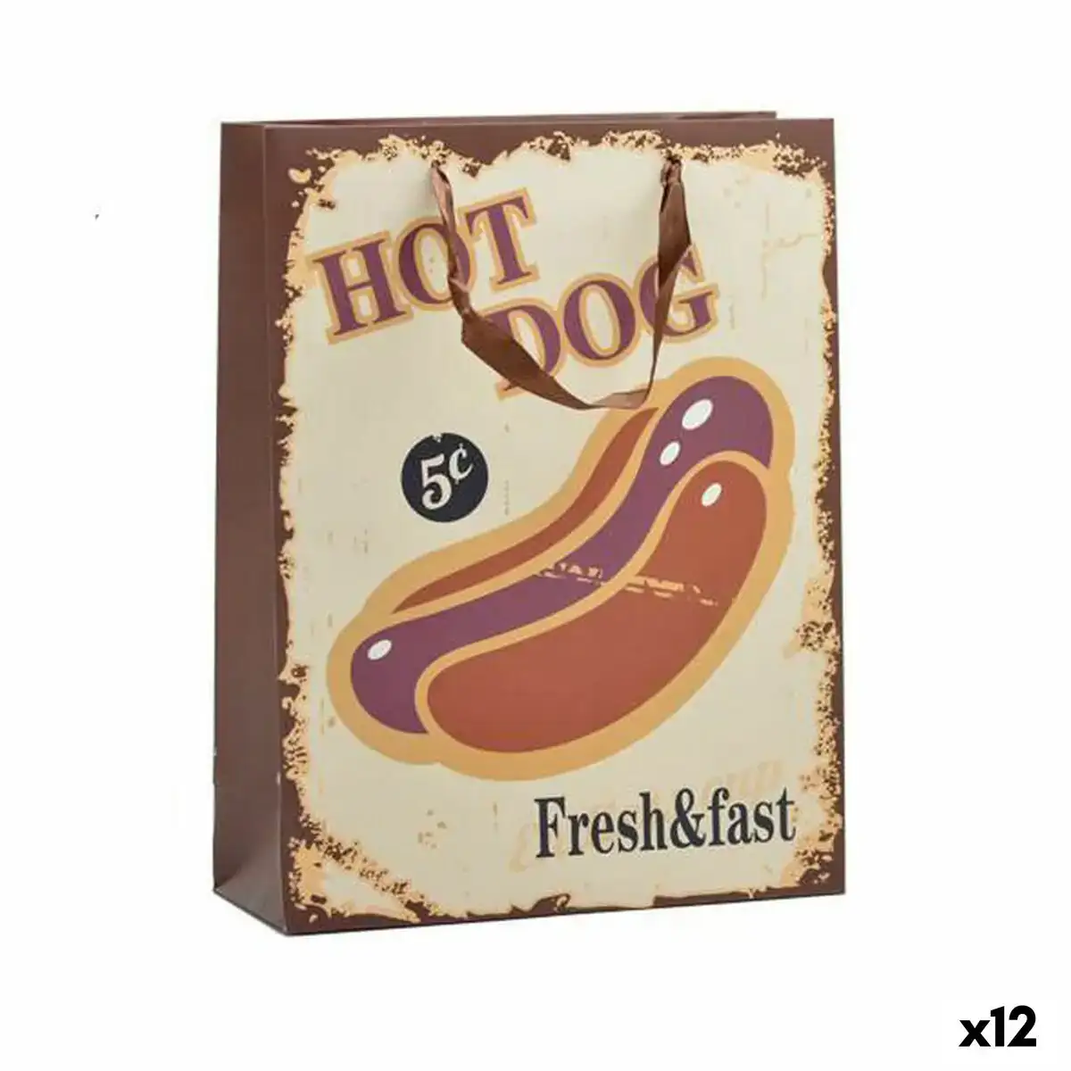 Sac en papier hotdog coffee 10 x 33 x 25 5 cm 12 unites _4532. DIAYTAR COTE D'IVOIRE - Où la Tradition Renouvelée Rencontre l'Innovation. Explorez notre gamme de produits qui fusionnent l'héritage culturel avec les besoins contemporains.