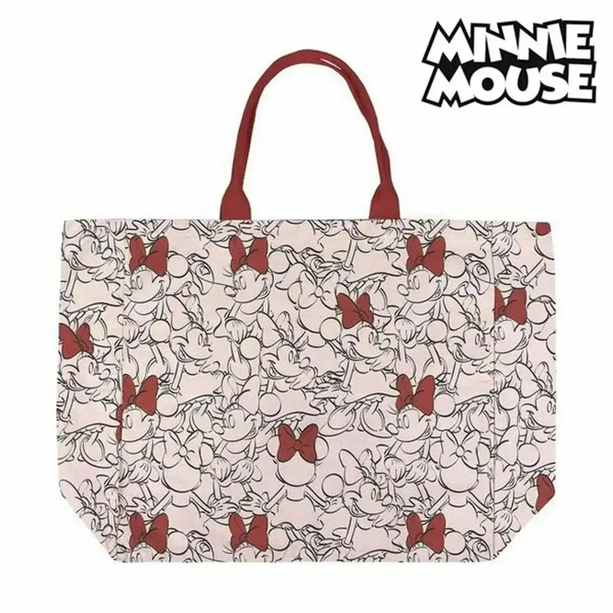 Sac minnie mouse 2100003314_ rouge beige_1235. DIAYTAR COTE D'IVOIRE - L'Art de Choisir, l'Art de S'émerveiller. Explorez notre gamme de produits et laissez-vous émerveiller par des créations authentiques et des designs modernes.