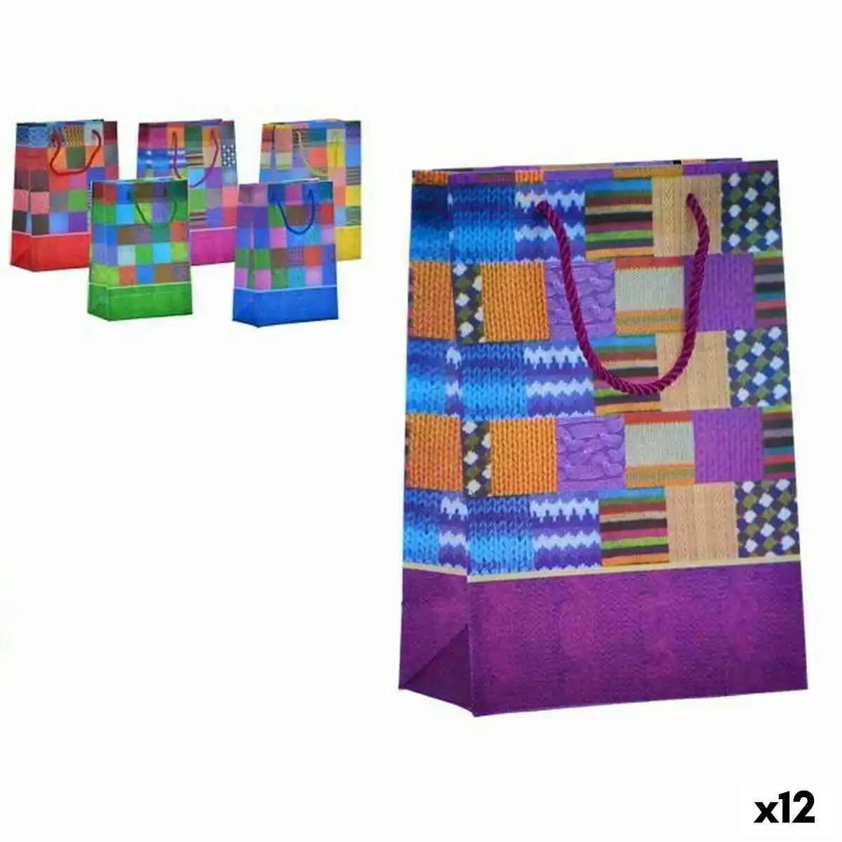 Sac plastique carreaux 7 5 x 22 x 18 cm 12 unites _8891. DIAYTAR COTE D'IVOIRE - L'Art de Choisir, l'Art de Se Distinquer. Naviguez à travers notre catalogue et choisissez des produits qui ajoutent une note d'élégance à votre style unique.