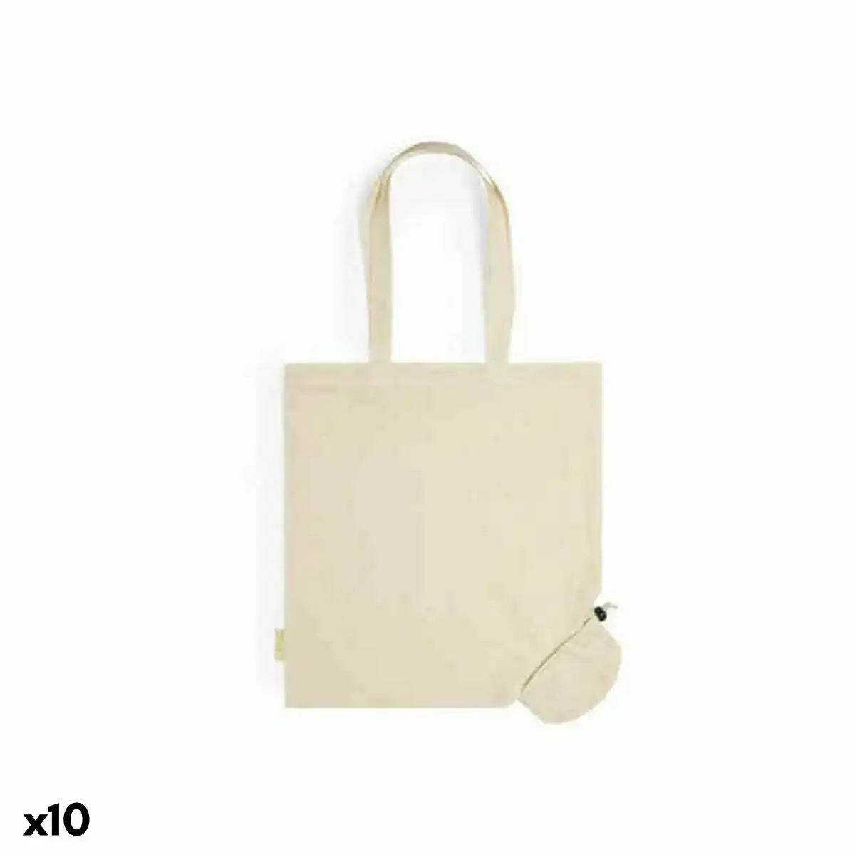 Sac pliable 146391 naturel 10 unites _6212. DIAYTAR COTE D'IVOIRE - L'Art de Vivre le Shopping Authentique. Découvrez notre boutique en ligne et trouvez des produits qui célèbrent la culture et l'héritage du Côte d'Ivoire.