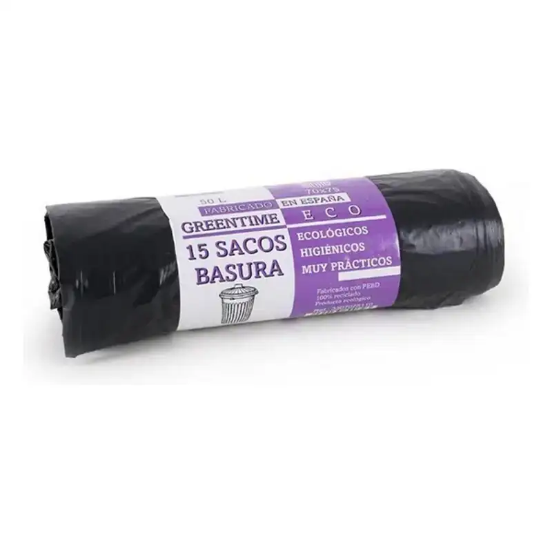 Sacs a ordures eco green time 50 l noir 15 uds _6504. Bienvenue chez DIAYTAR COTE D'IVOIRE - Où Chaque Produit a son Âme. Découvrez notre gamme et choisissez des articles qui résonnent avec votre personnalité et vos valeurs.