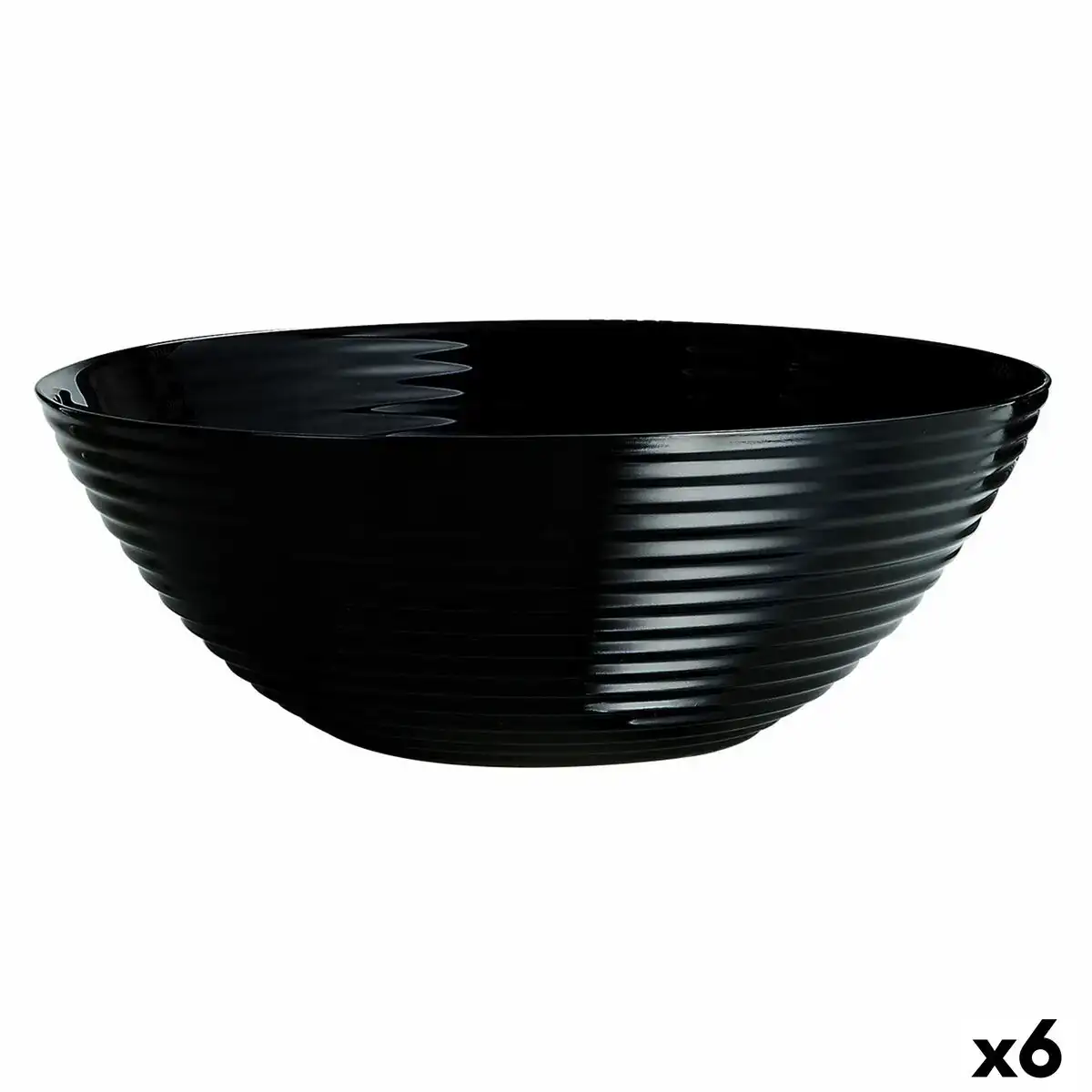 Saladier luminarc harena noir verre o 27 cm 6 unites _8141. DIAYTAR COTE D'IVOIRE - Votre Destination de Shopping Authentique au Côte d'Ivoire. Plongez dans notre boutique en ligne pour découvrir des produits qui célèbrent la riche culture et l'artisanat du pays.