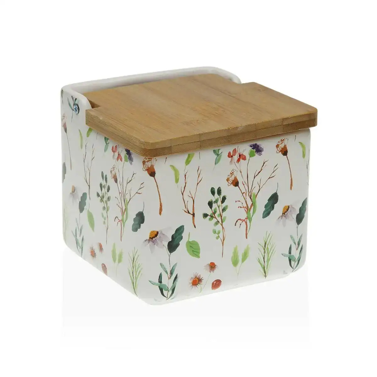 Saliere avec couvercle versa sansa fleurs 12 2 x 11 5 x 12 2 cm ceramique_1284. DIAYTAR COTE D'IVOIRE - Votre Escapade Shopping Virtuelle. Explorez notre boutique en ligne et dénichez des trésors qui évoquent la culture et le savoir-faire sénégalais, un clic à la fois.