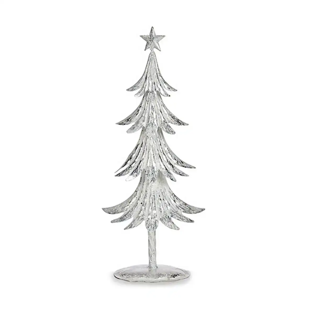 Sapin de noel 17 x 40 x 8 5 cm metal blanc_4584. DIAYTAR COTE D'IVOIRE - L'Art de Vivre le Shopping Authentique. Découvrez notre boutique en ligne et trouvez des produits qui incarnent la passion et le savoir-faire du Côte d'Ivoire.