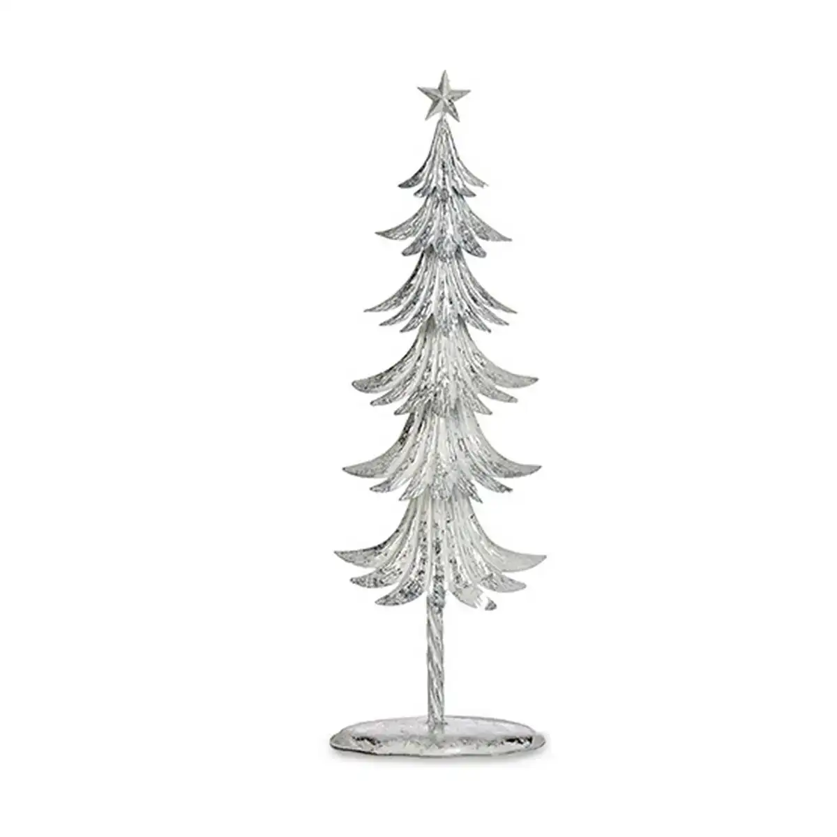 Sapin de noel 20 x 58 x 13 cm metal blanc_5456. DIAYTAR COTE D'IVOIRE - Votre Passage vers le Raffinement. Plongez dans notre univers de produits exquis et choisissez des articles qui ajoutent une touche de sophistication à votre vie.