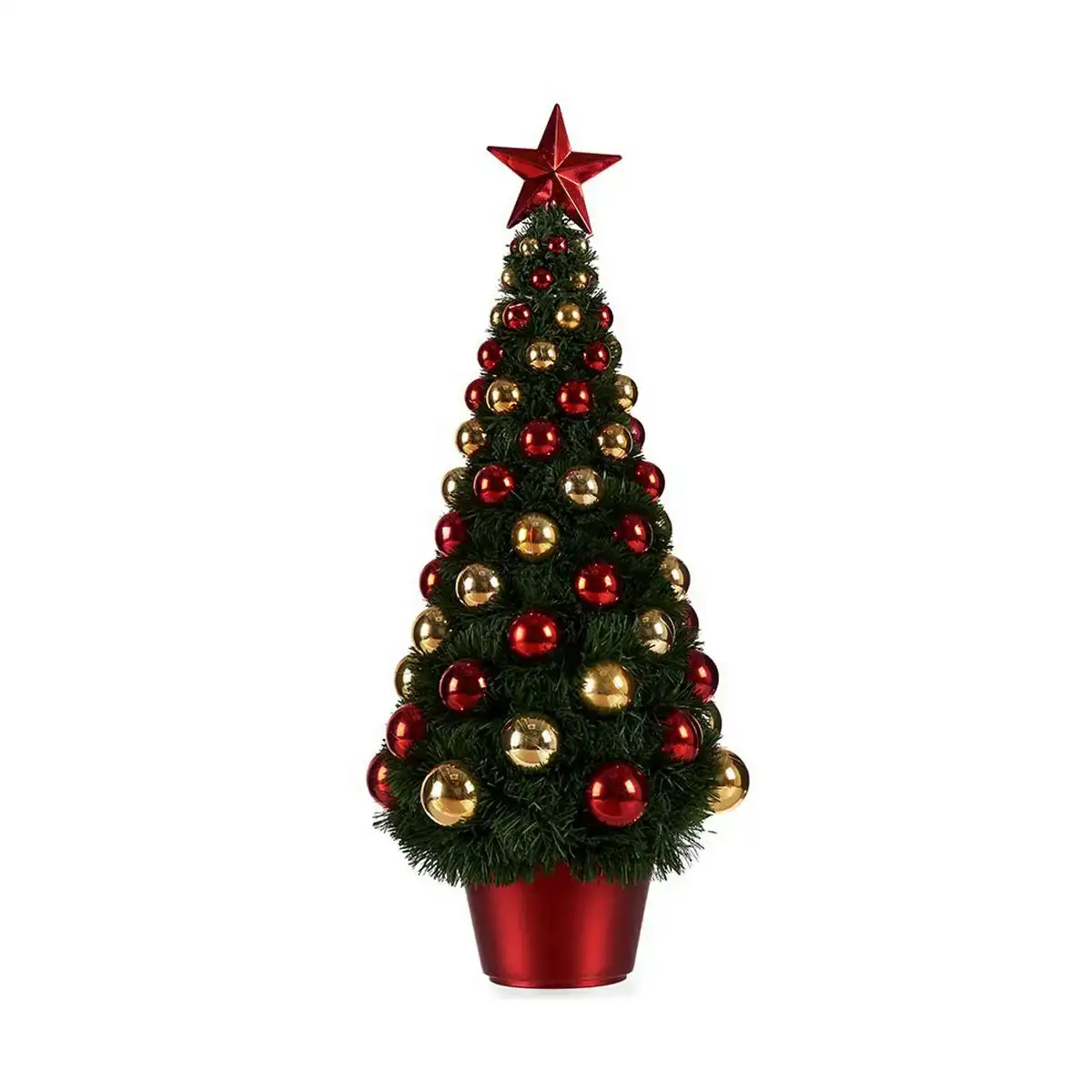 Sapin de noel 21 5 x 51 x 21 5 cm rouge dore vert plastique polypropylene_9741. Bienvenue chez DIAYTAR COTE D'IVOIRE - Où Chaque Article Est une Découverte. Naviguez à travers nos offres et laissez-vous surprendre par des trésors cachés qui enrichiront votre vie.