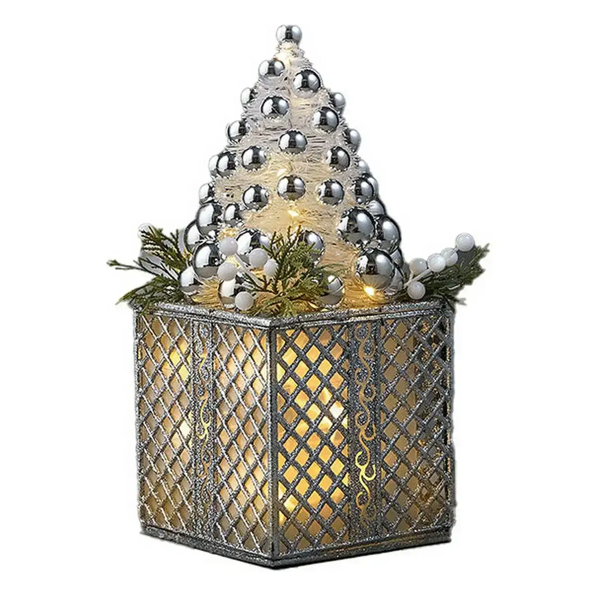 Sapin de noel decoratif lumiere led vert tendre 15 x 15 x 33 cm _6585. DIAYTAR COTE D'IVOIRE - Votre Passage vers la Découverte. Explorez notre boutique en ligne pour trouver des trésors qui vous attendent, du traditionnel à l'avant-garde.