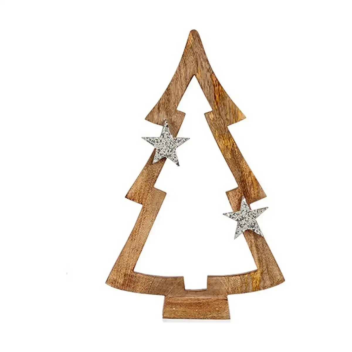 Sapin de noel marron silhouette 7 5 x 58 5 x 37 cm argente bois_6949. DIAYTAR COTE D'IVOIRE - Où le Shopping Devient une Aventure Culturelle. Plongez dans notre univers de produits qui célèbrent l'héritage et l'artisanat du Côte d'Ivoire.