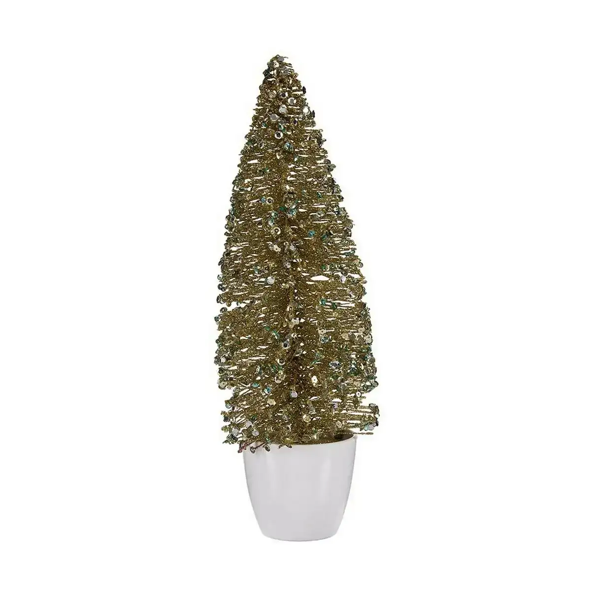 Sapin de noel moyen 10 x 33 x 10 cm dore bronze plastique_3925. DIAYTAR COTE D'IVOIRE - Où Choisir Devient une Expérience Personnalisée. Explorez notre boutique en ligne pour découvrir des produits qui s'adaptent à votre style et à votre essence.