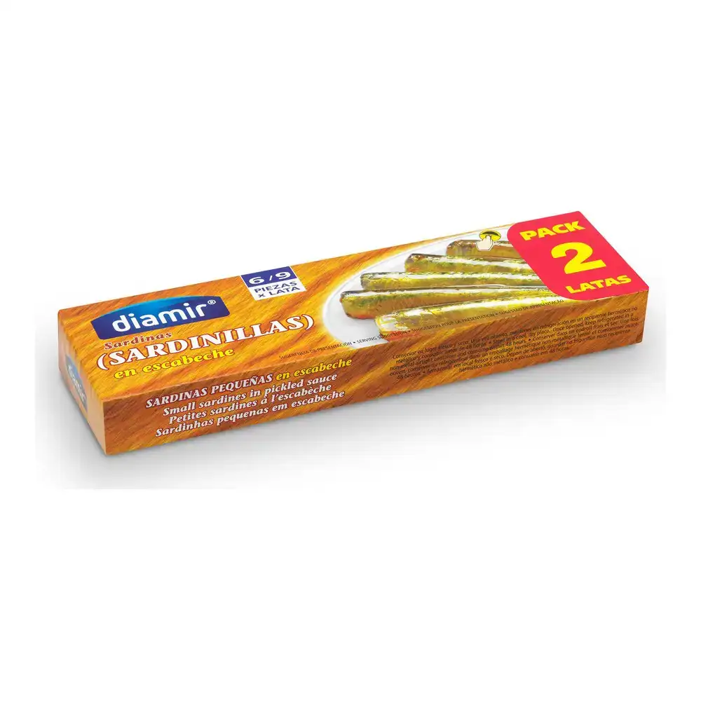 Sardines diamir escabeche 2 x 90 g _7405. DIAYTAR COTE D'IVOIRE - Où Votre Shopping Prend Vie. Explorez notre boutique en ligne pour trouver des articles qui vous ressemblent et qui ajoutent de l'éclat à votre quotidien.