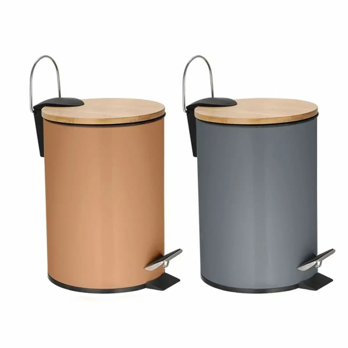 Seau a dechets avec pedale dkd home decor metal bambou 2 unites 3 l 17 x 17 x 22 5 cm_2236. DIAYTAR COTE D'IVOIRE - Votre Plateforme Shopping de Confiance. Naviguez à travers nos rayons et choisissez des produits fiables qui répondent à vos besoins quotidiens.