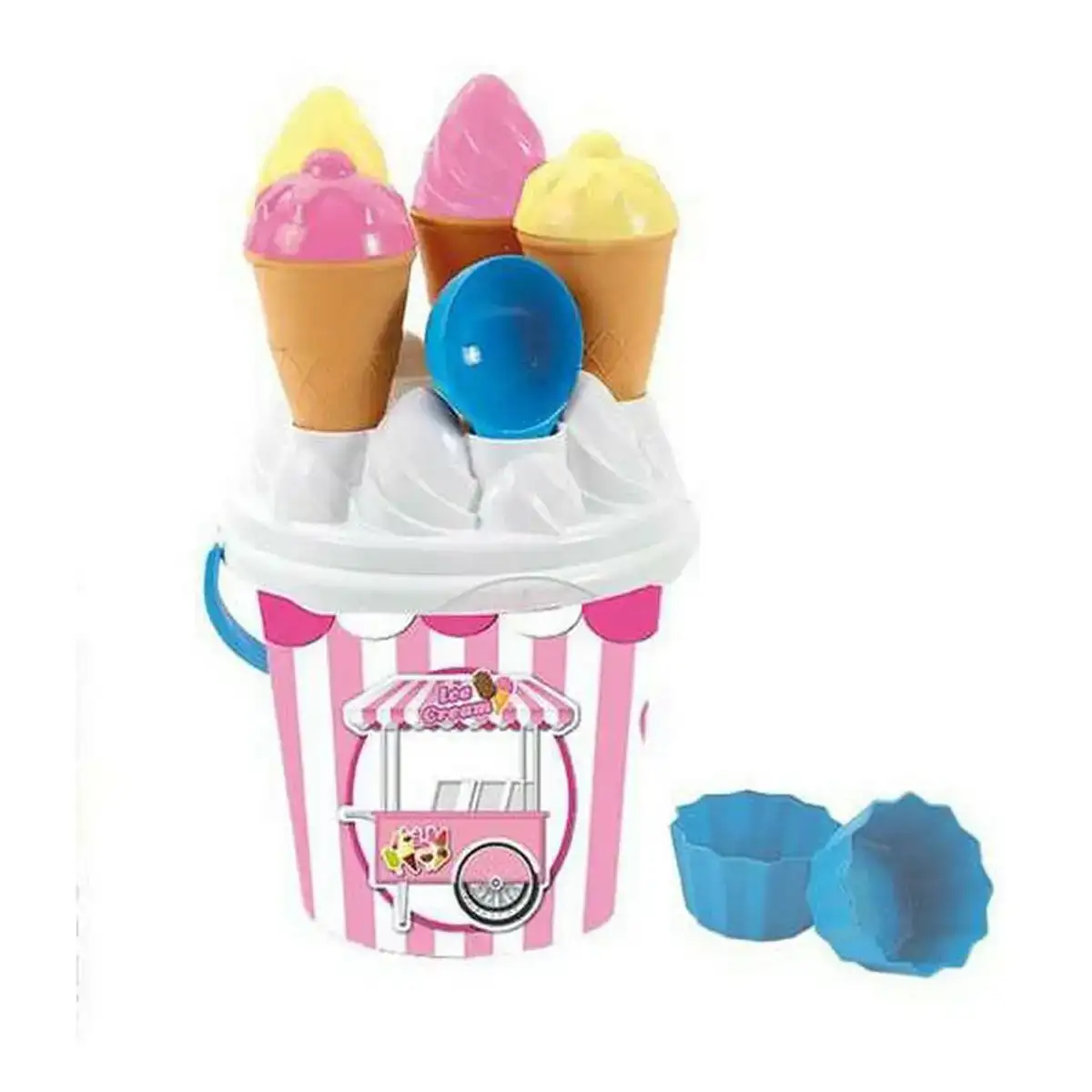 Seau de plage avc ice cream 18 cm _8259. DIAYTAR COTE D'IVOIRE - Où Votre Shopping Prend Vie. Explorez notre boutique en ligne pour trouver des articles qui vous ressemblent et qui ajoutent de l'éclat à votre quotidien.