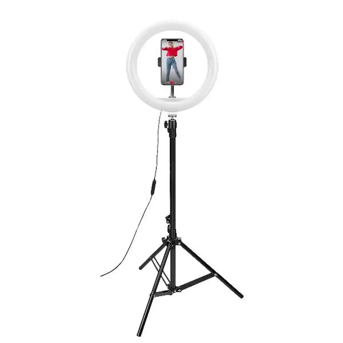 Selfie ring light anneau de lumiere avec triepied et telecommande celly clickringusbbk_9762. DIAYTAR COTE D'IVOIRE - Où Choisir est un Voyage Cultuel. Explorez notre boutique en ligne et découvrez des produits qui célèbrent la richesse et la diversité culturelle du Côte d'Ivoire.