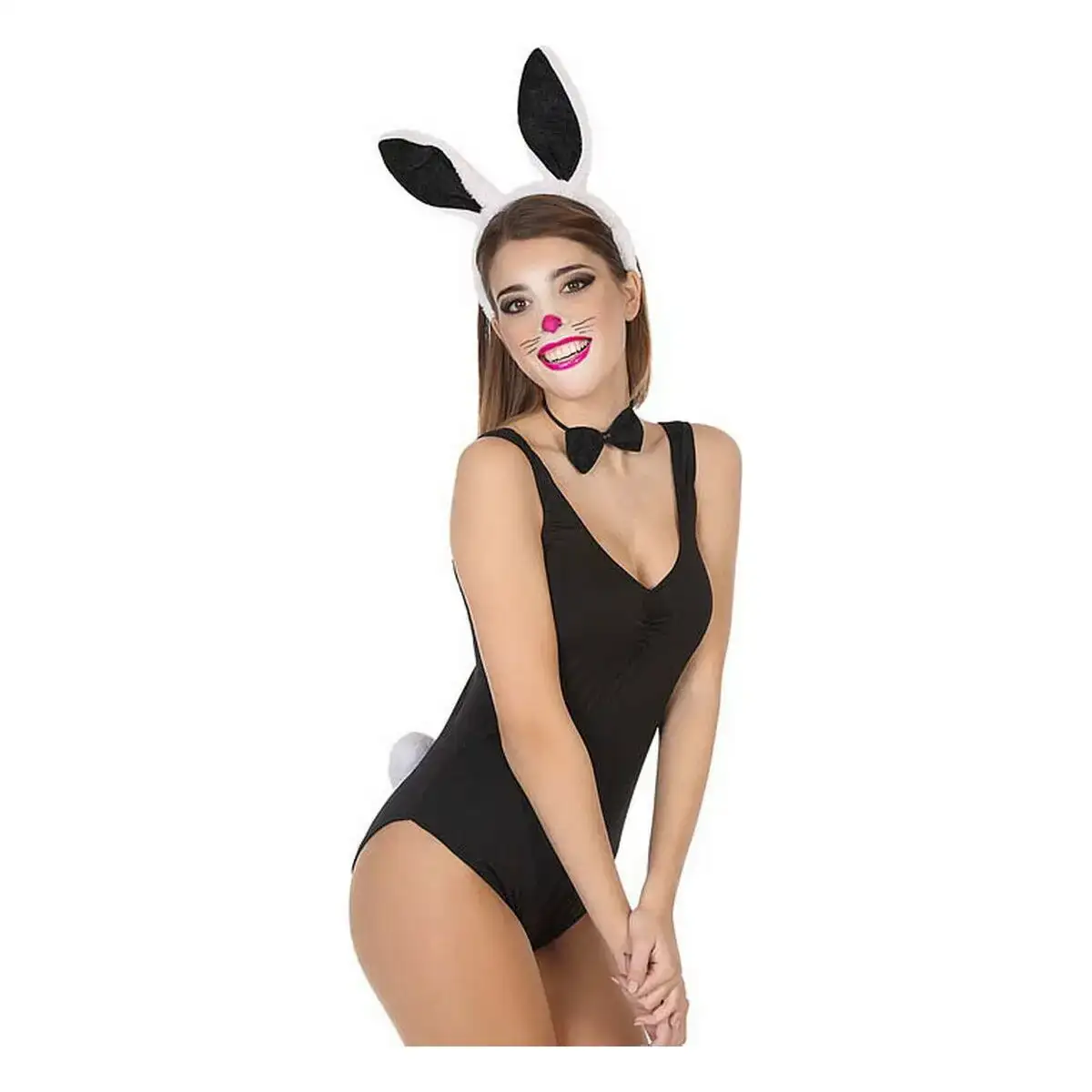 Serre tete noir lapin blanc noeud papillon pompon_2111. Bienvenue sur DIAYTAR COTE D'IVOIRE - Où le Shopping est une Affaire Personnelle. Découvrez notre sélection et choisissez des produits qui reflètent votre unicité et votre individualité.